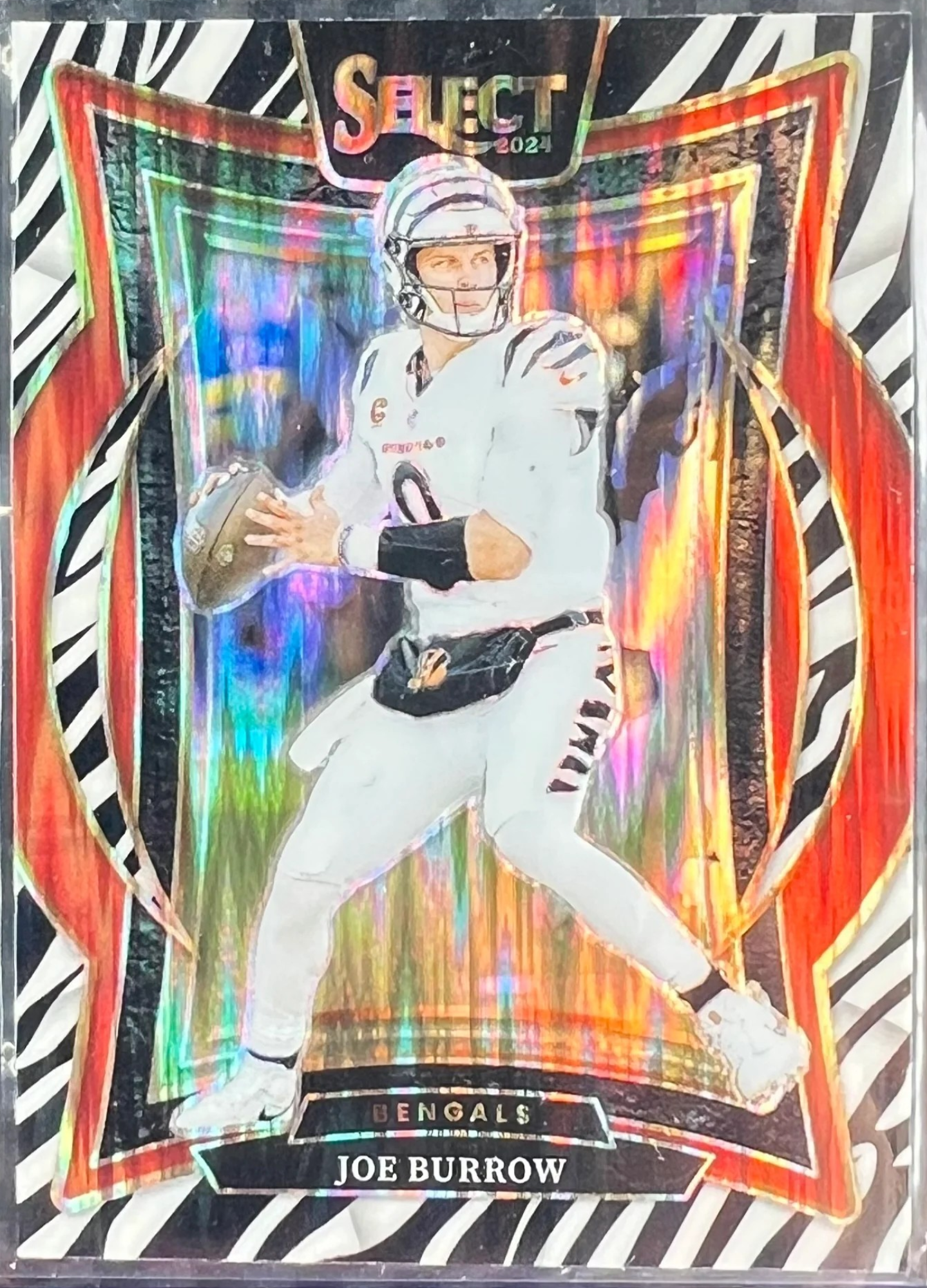 2024 Panini Select Football Joe Burrow Zebra Concourse #39 SSP — normalized