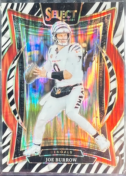 2024 Panini Select Football Joe Burrow Zebra Concourse #39 SSP — normalized