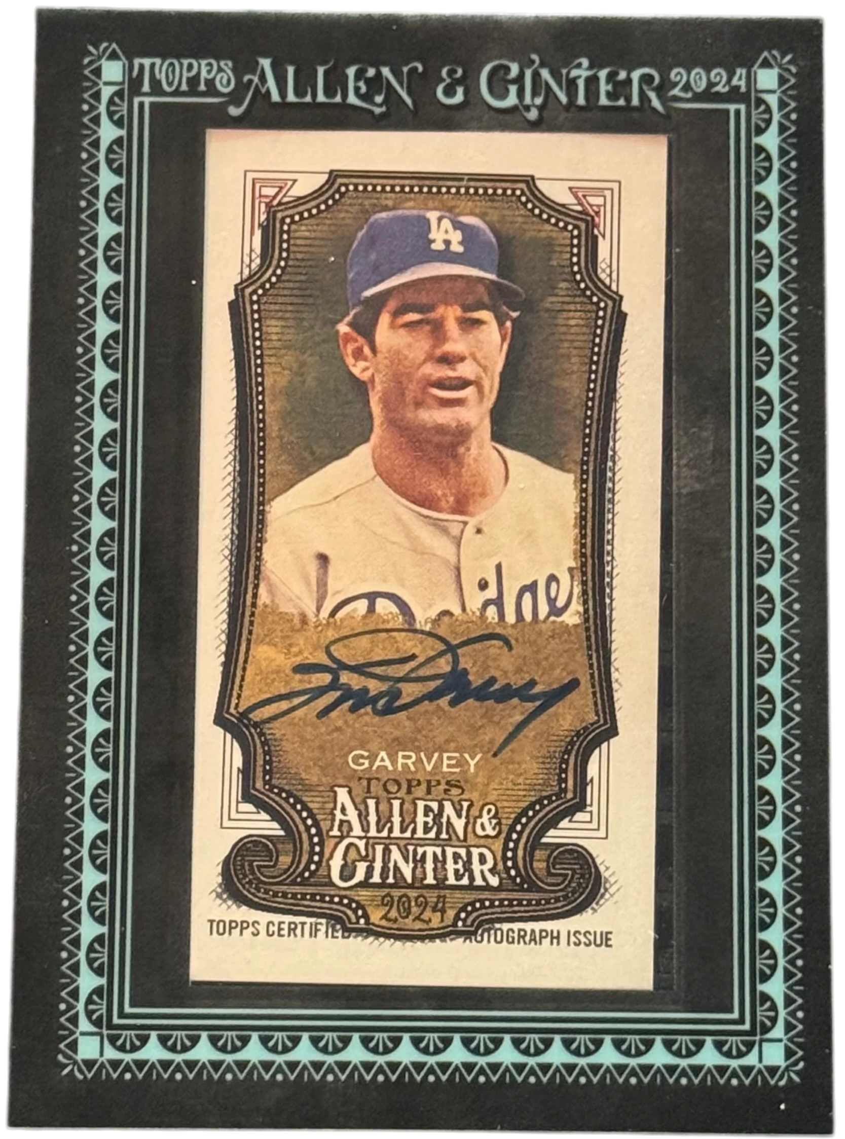 2024 Topps Allen & Ginter Steve Garvey Mini Auto Black Frame /25 #MA-SG (Blue Ink) — normalized