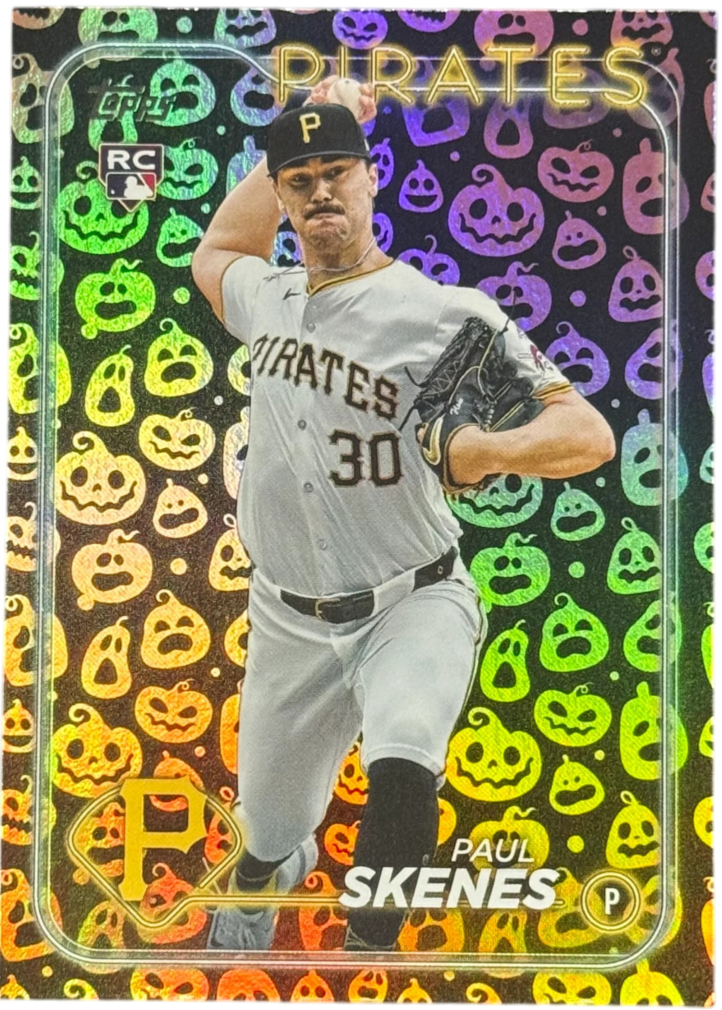 2024 Topps Update Series - Paul Skenes RC - Jack O' Lantern Foil #US100 Pirates — normalized