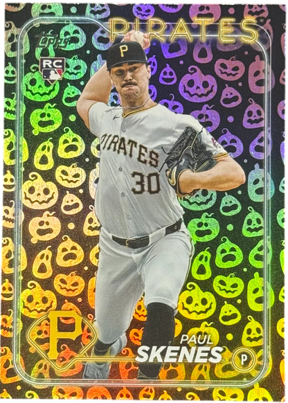 2024 Topps Update Series - Paul Skenes RC - Jack O' Lantern Foil #US100 Pirates — normalized
