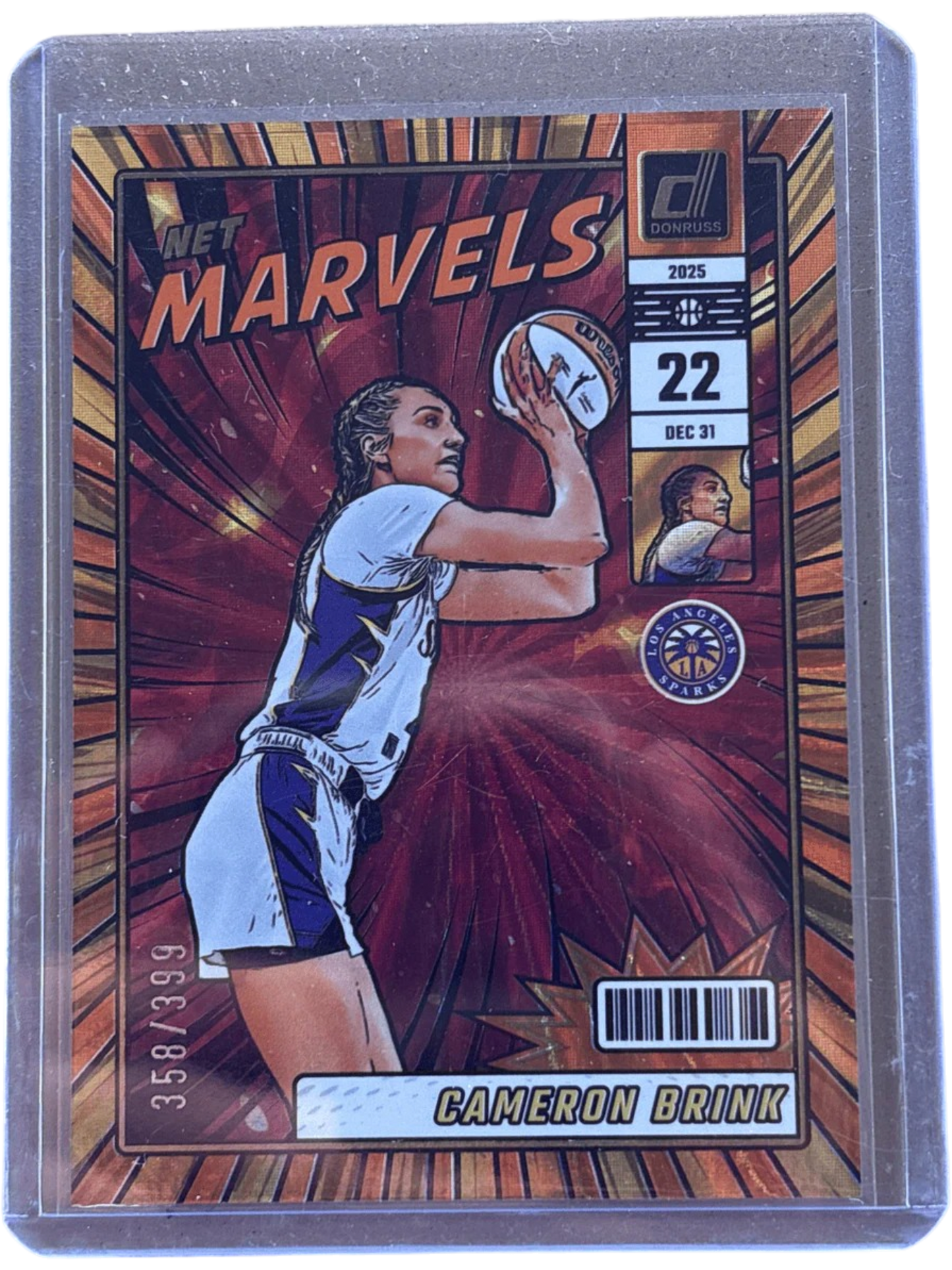 Panini 2025 Donruss Net Marvels Orange Laser /399 Cameron Brink #22 — normalized