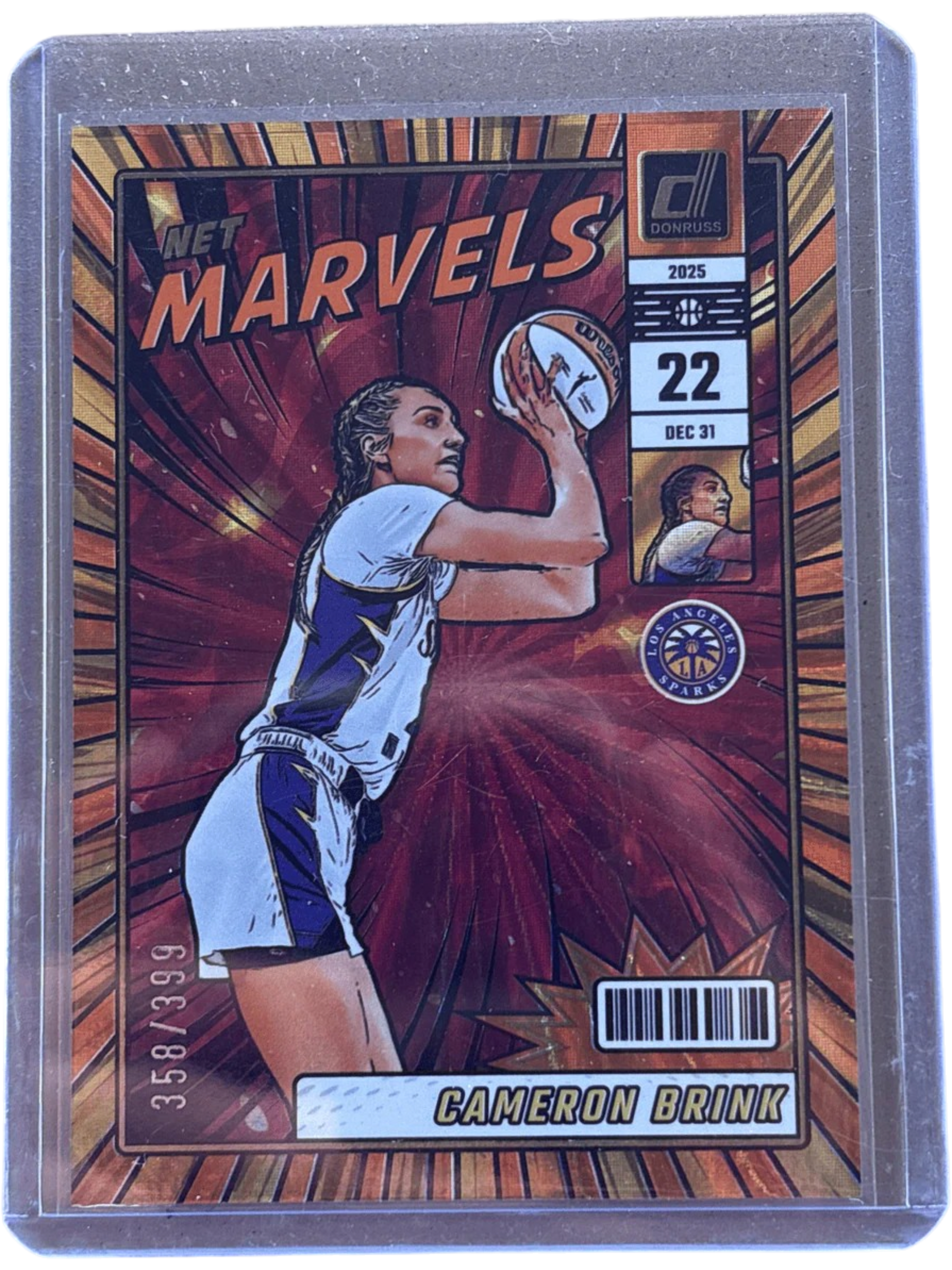 Panini 2025 Donruss Net Marvels Orange Laser /399 Cameron Brink #22 — normalized