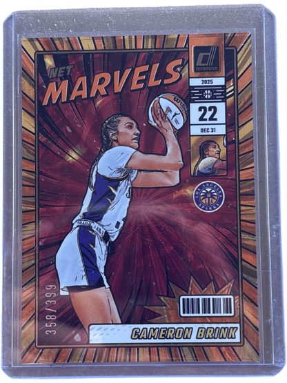 Panini 2025 Donruss Net Marvels Orange Laser /399 Cameron Brink #22 — normalized