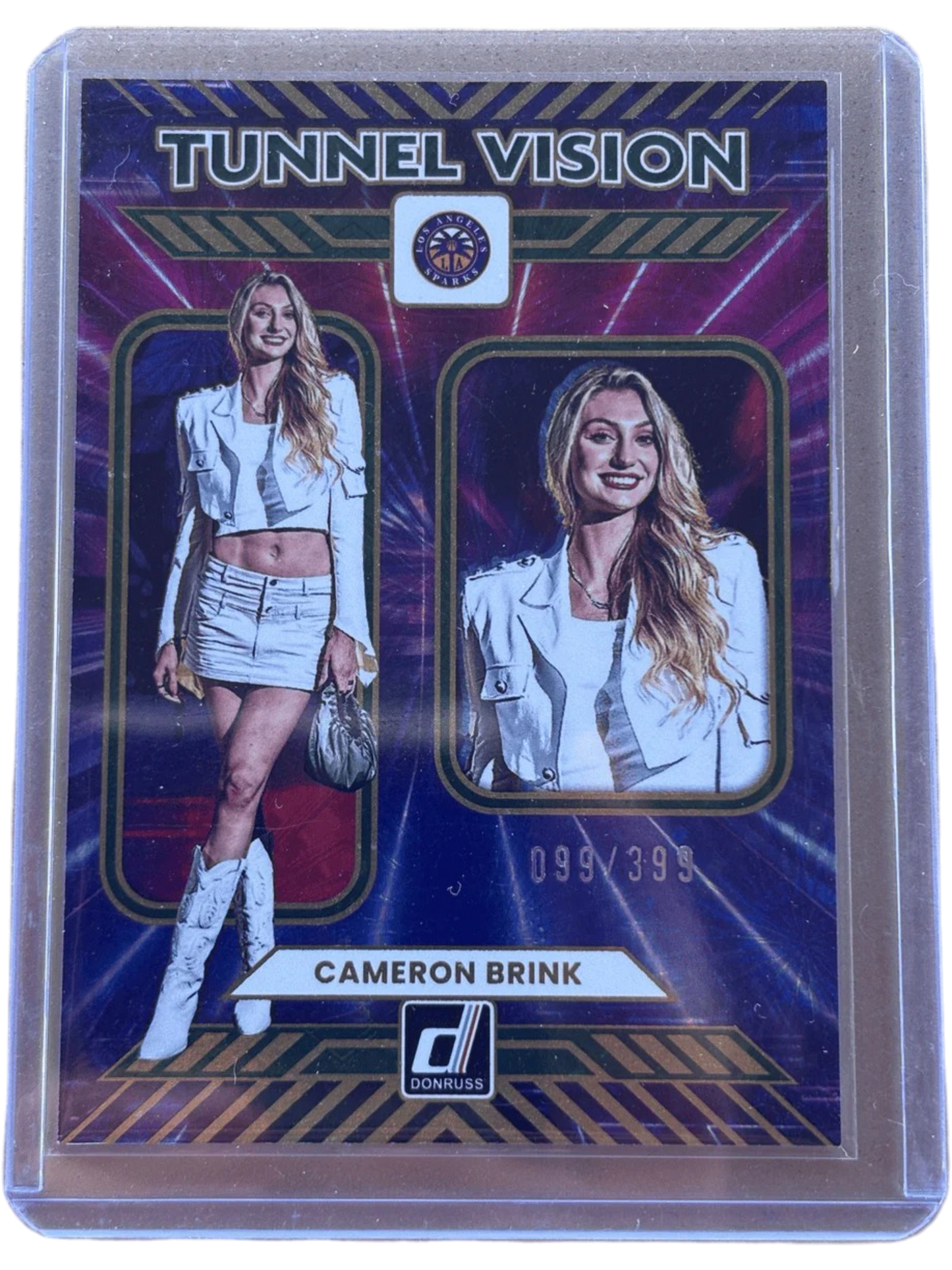 Panini 2025 Donruss Tunnel Vision Orange Laser /399 Cameron Brink #8 — normalized