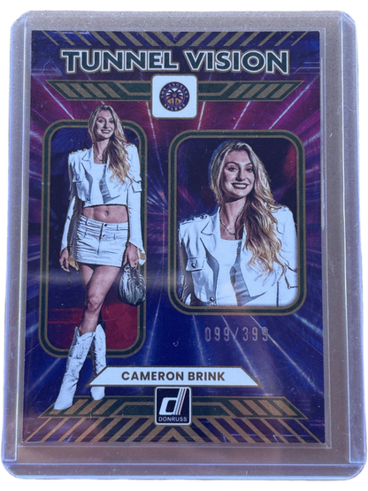 Panini 2025 Donruss Tunnel Vision Orange Laser /399 Cameron Brink #8 — normalized