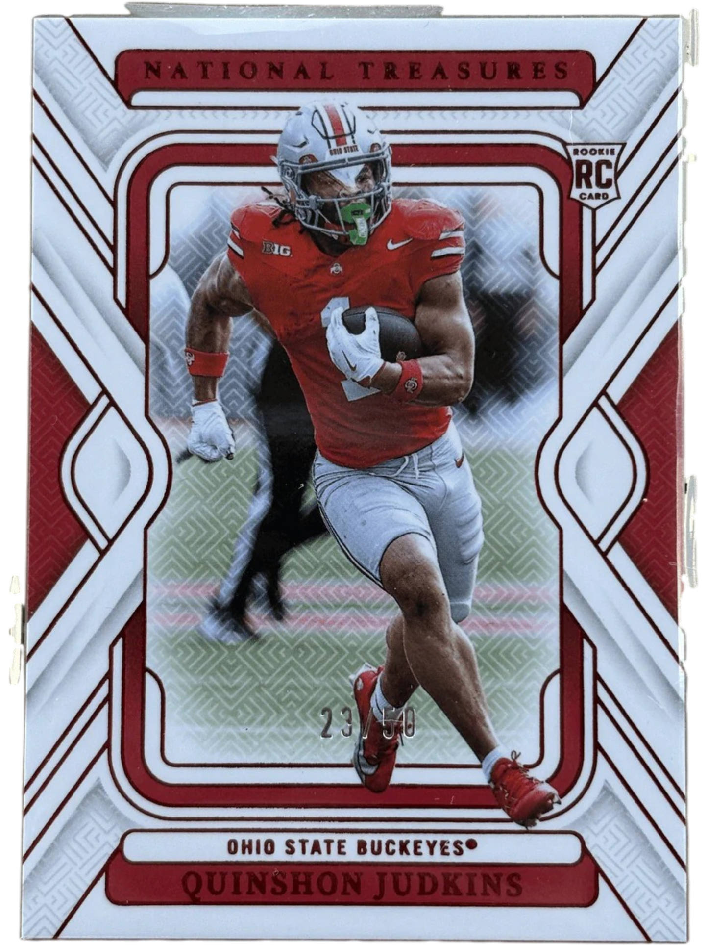 Panini 2025 National Treasures Red /50 Quinshon Judkins #27 RC — normalized