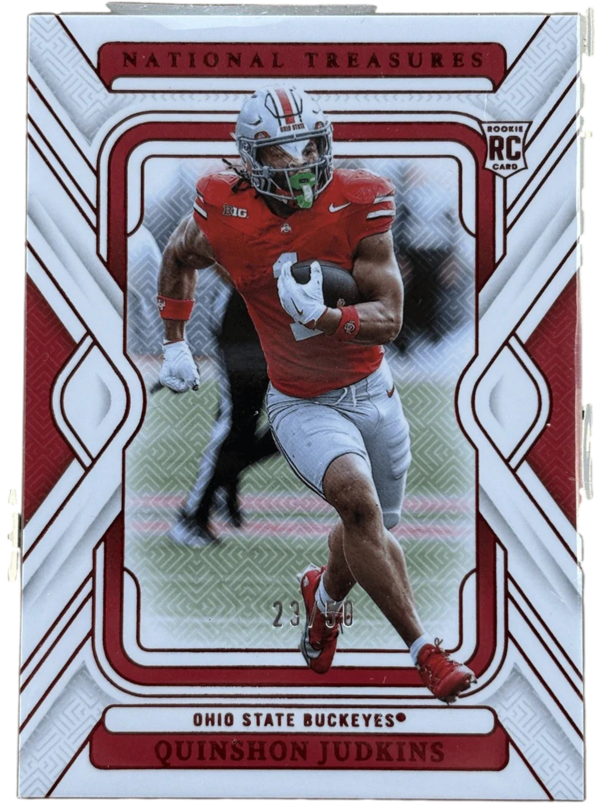 Panini 2025 National Treasures Red /50 Quinshon Judkins #27 RC — normalized