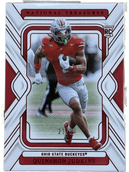 Panini 2025 National Treasures Red /50 Quinshon Judkins #27 RC — normalized