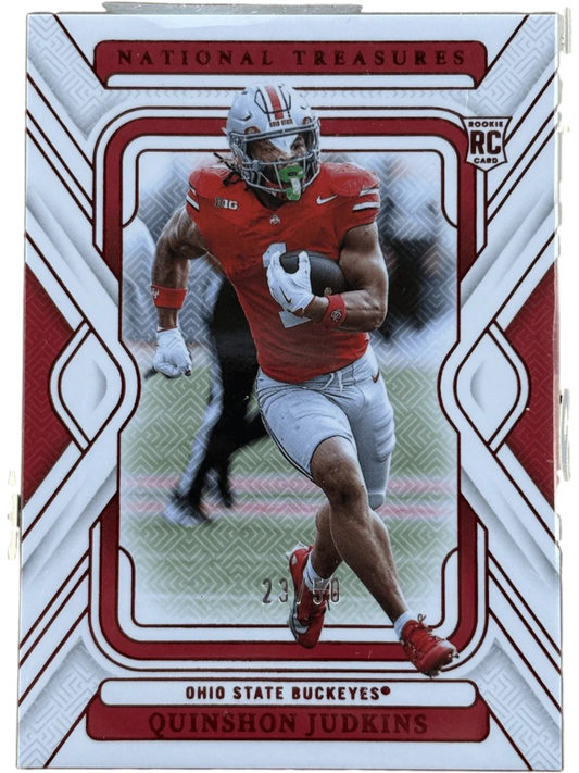 Panini 2025 National Treasures Red /50 Quinshon Judkins #27 RC — normalized