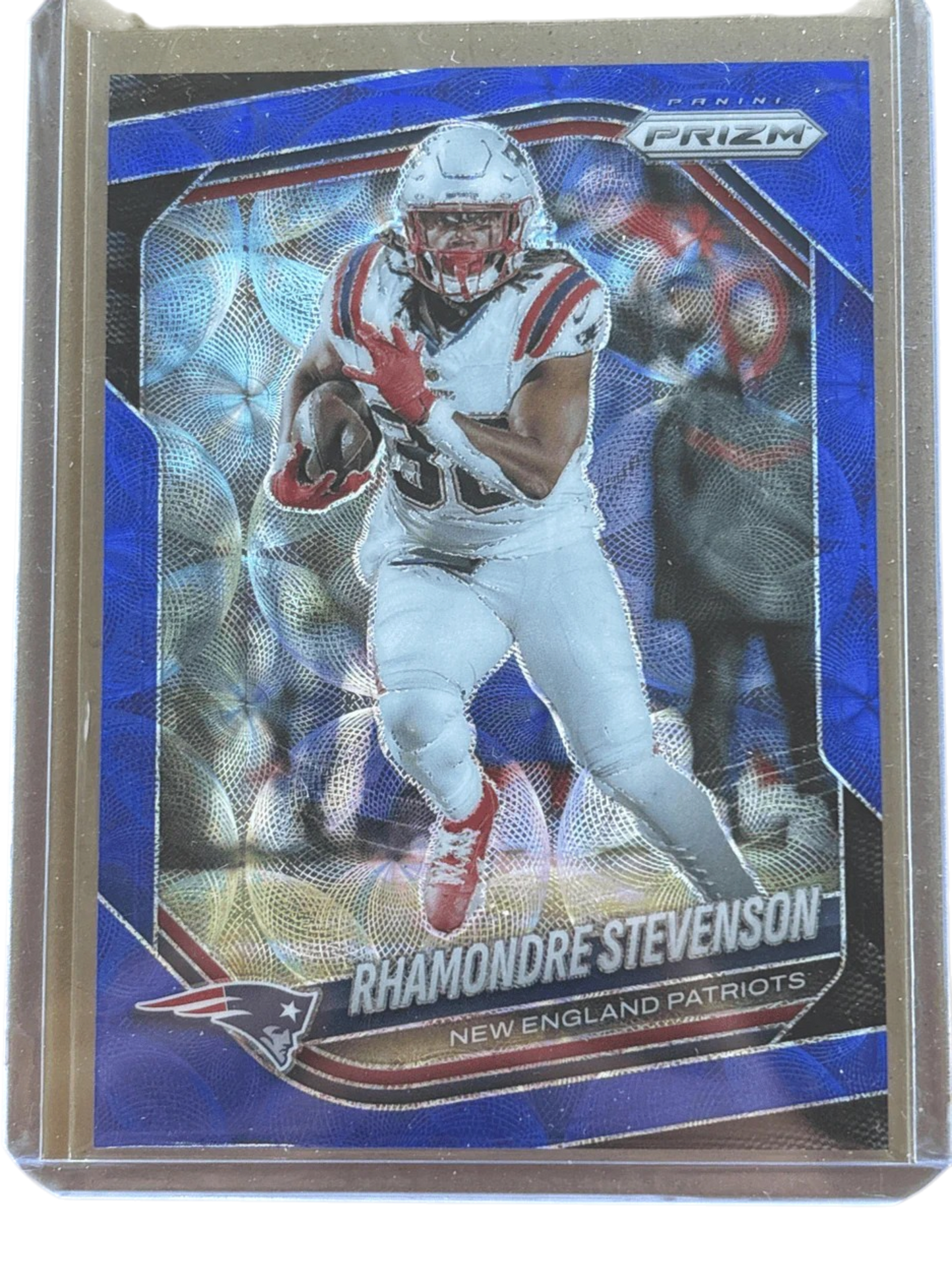 Panini 2025 Prizm Rhamondre Stevenson #84 Choice Blue Prizm /14 — normalized