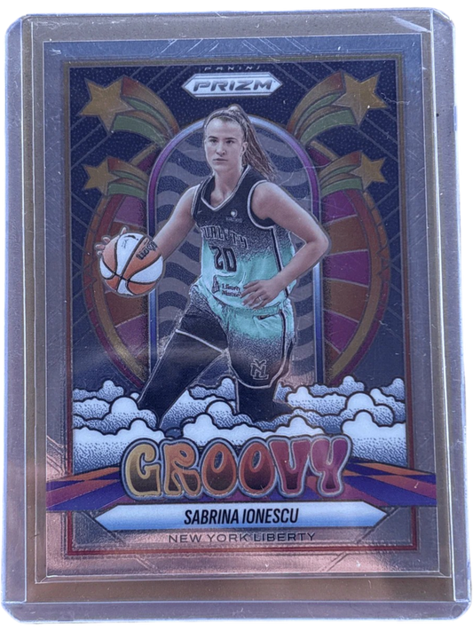 Panini 2025 Prizm Groovy Sabrina Ionescu #9 — normalized