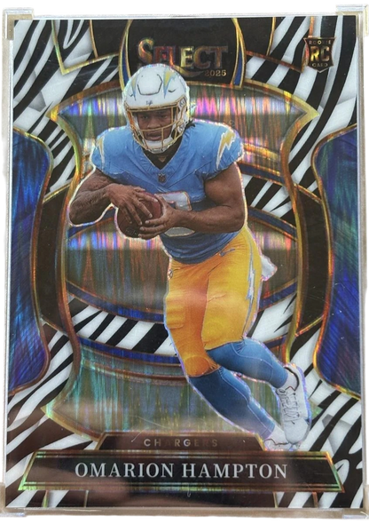Panini 2025 Select Omarion Hampton #2 RC Zebra Concourse — normalized