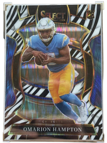 Panini 2025 Select Omarion Hampton #2 RC Zebra Concourse — normalized