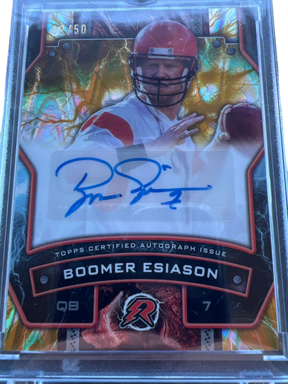 2025 Topps Resurgence Boomer Esiason #7 Yellow Surge Baseball Card — normalized