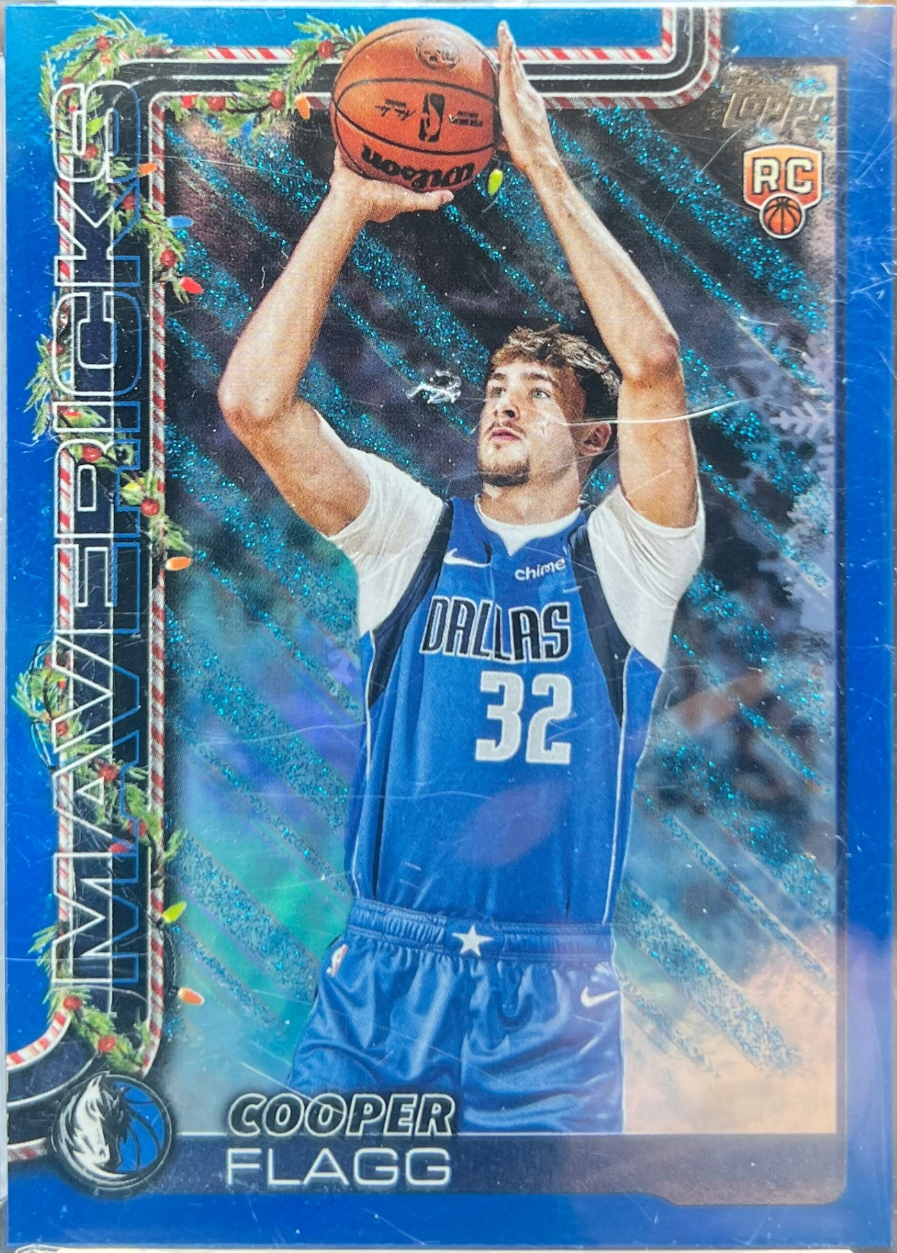 2025-26 Topps Holiday Cooper Flagg #H161 Holiday Metallic Blue Glitter (RC) — normalized