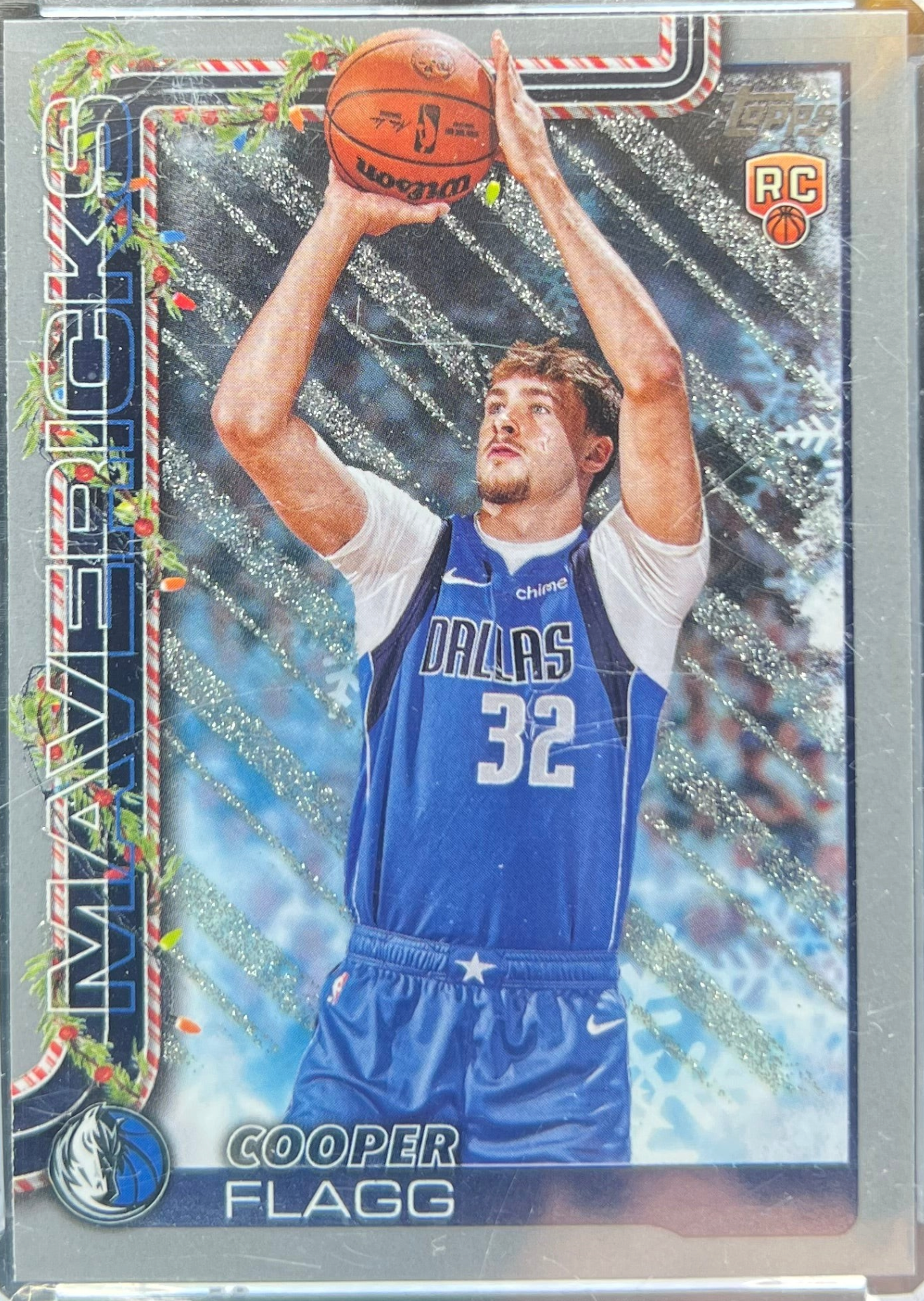 2025-26 Topps Holiday Cooper Flagg #H161 RC Rookie Silver Glitter Holiday — normalized