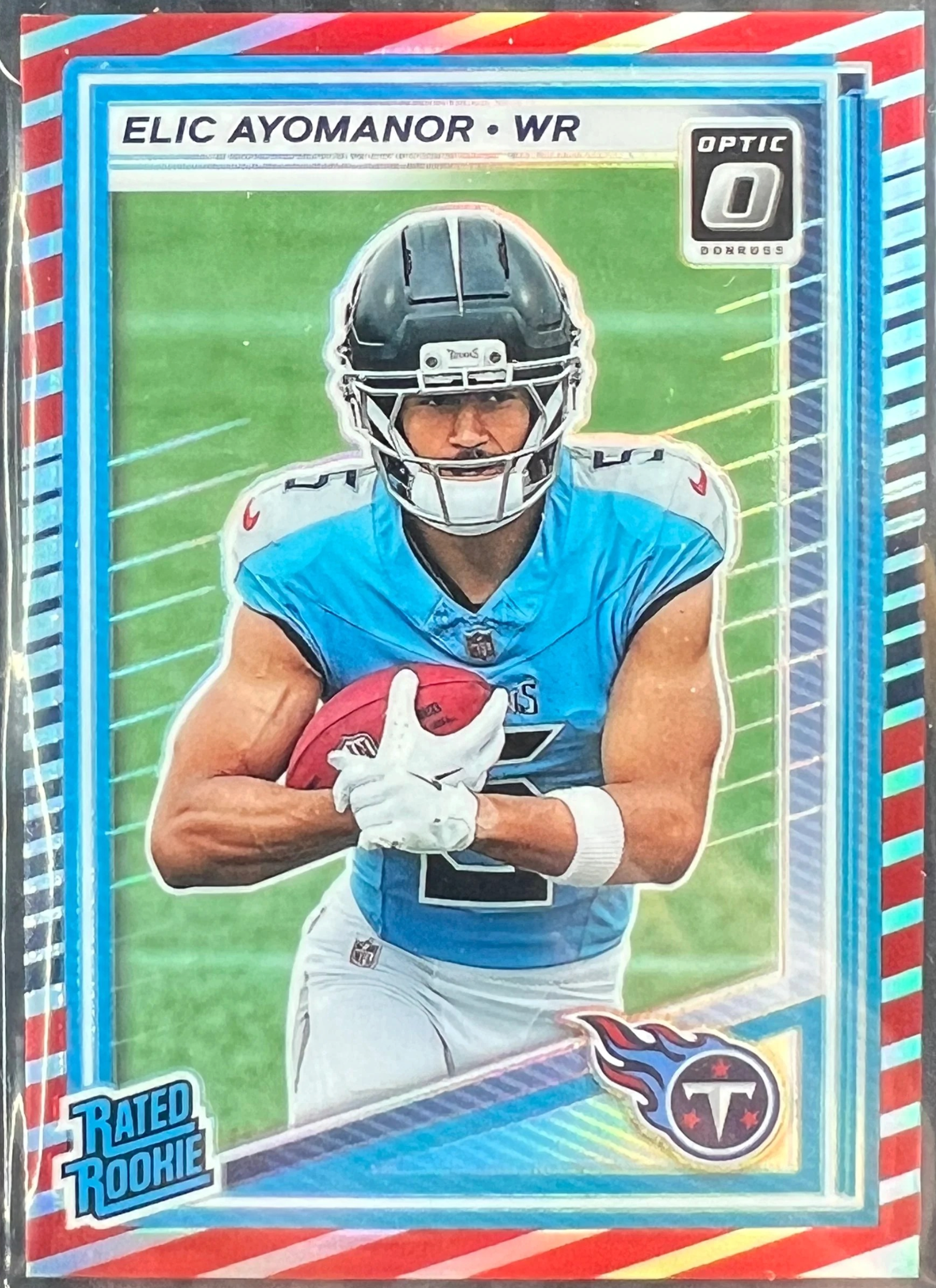 2025 Donruss Optic Elic Ayomanor Freedom Stripe SSP #235 — normalized
