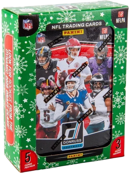 2025 Panini Donruss Football Factory Sealed Holiday Tin Box — normalized