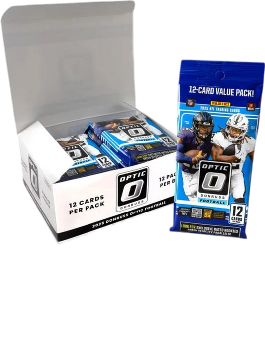 2025 Panini Donruss Optic Football Fat Pack Box (12 packs) — normalized