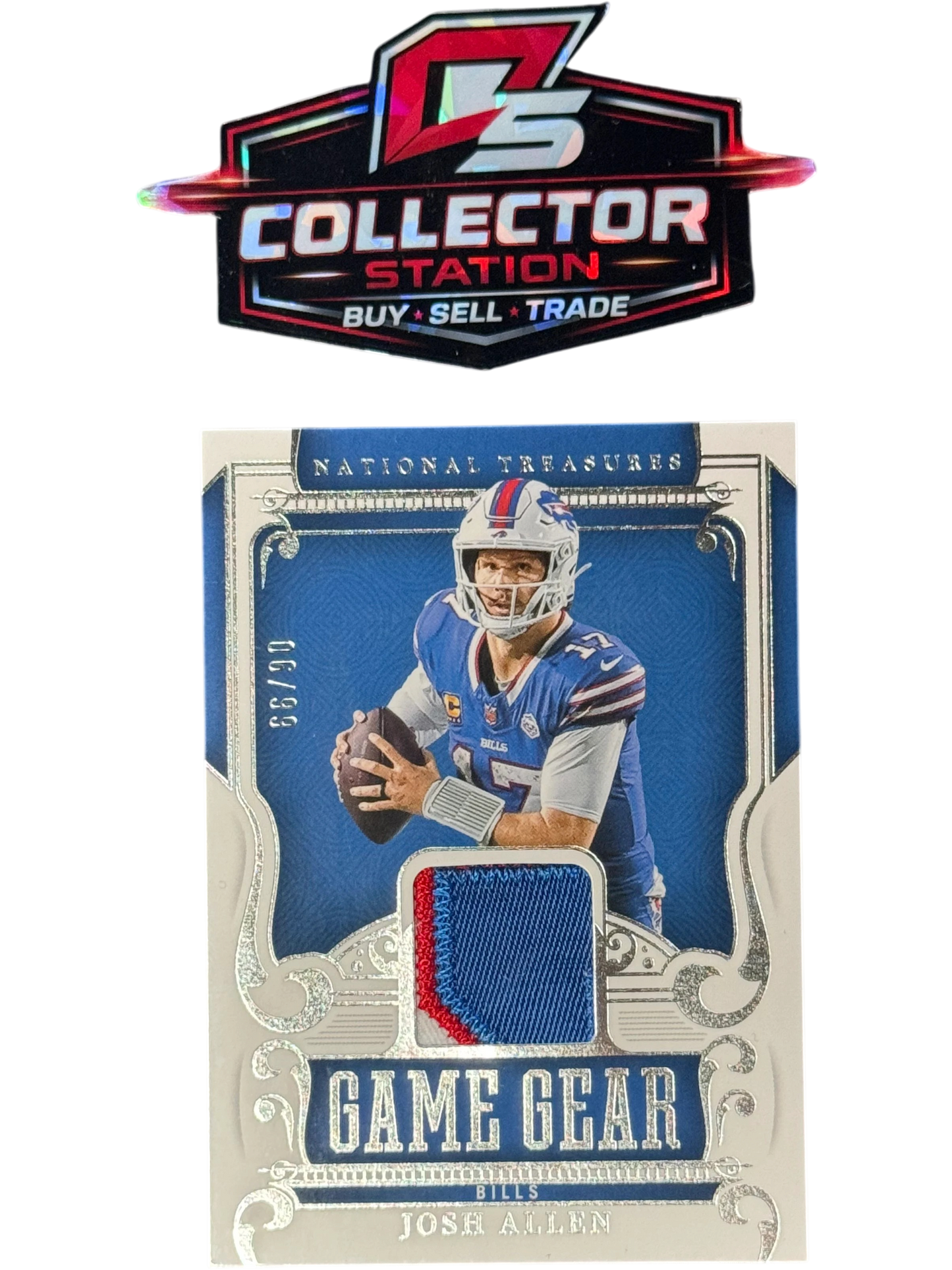 2025 Panini National Treasures Josh Allen NFL Game Gear /99 #7 — normalized
