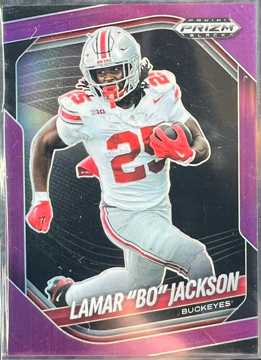 2025 Panini Prizm Black NIL Lamar “Bo” Jackson Purple /99 — normalized