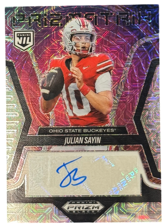 2025 Panini Prizm Black Prizmatrix Julian Sayin Auto Mojo Prizm /25 #PS-JSN — normalized