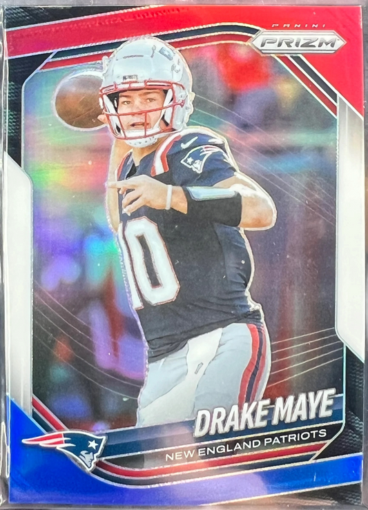 2025 Panini Prizm - Drake Maye #165 Red White & Blue Prizm — normalized