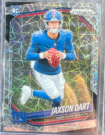 2025 Panini Prizm Jaxson Dart Silver Lazer Rookie Card (RC) Refractor SP #332 — normalized