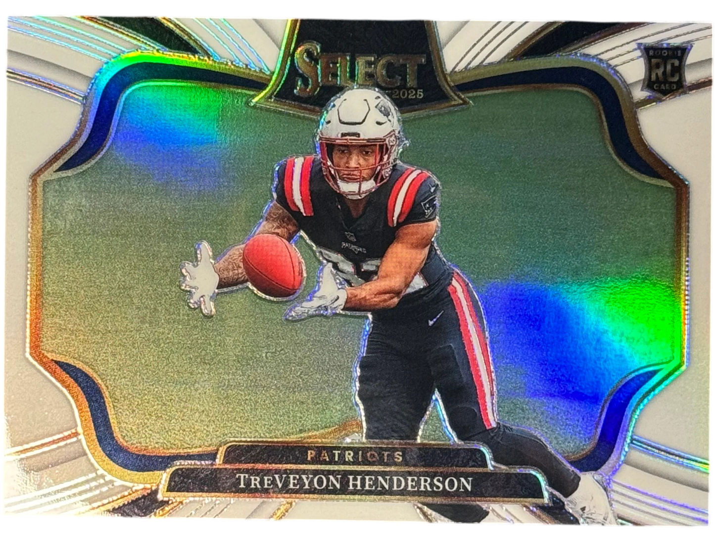 2025 Panini Select Treveyon Henderson White Prizm /35 Field Level #478 RC — normalized