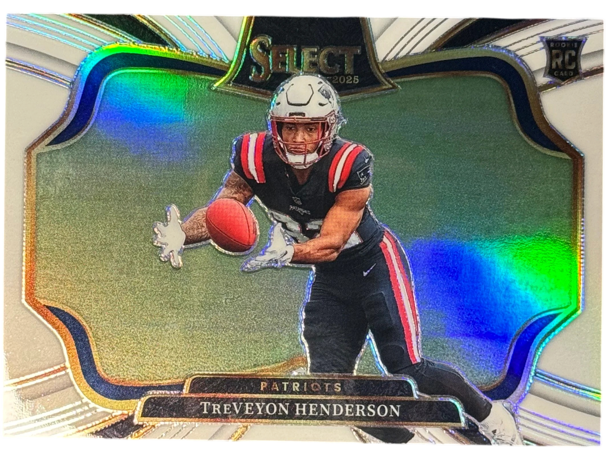 2025 Panini Select Treveyon Henderson White Prizm /35 Field Level #478 RC — normalized