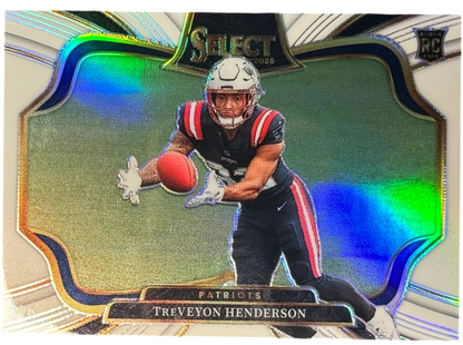 2025 Panini Select Treveyon Henderson White Prizm /35 Field Level #478 RC — normalized