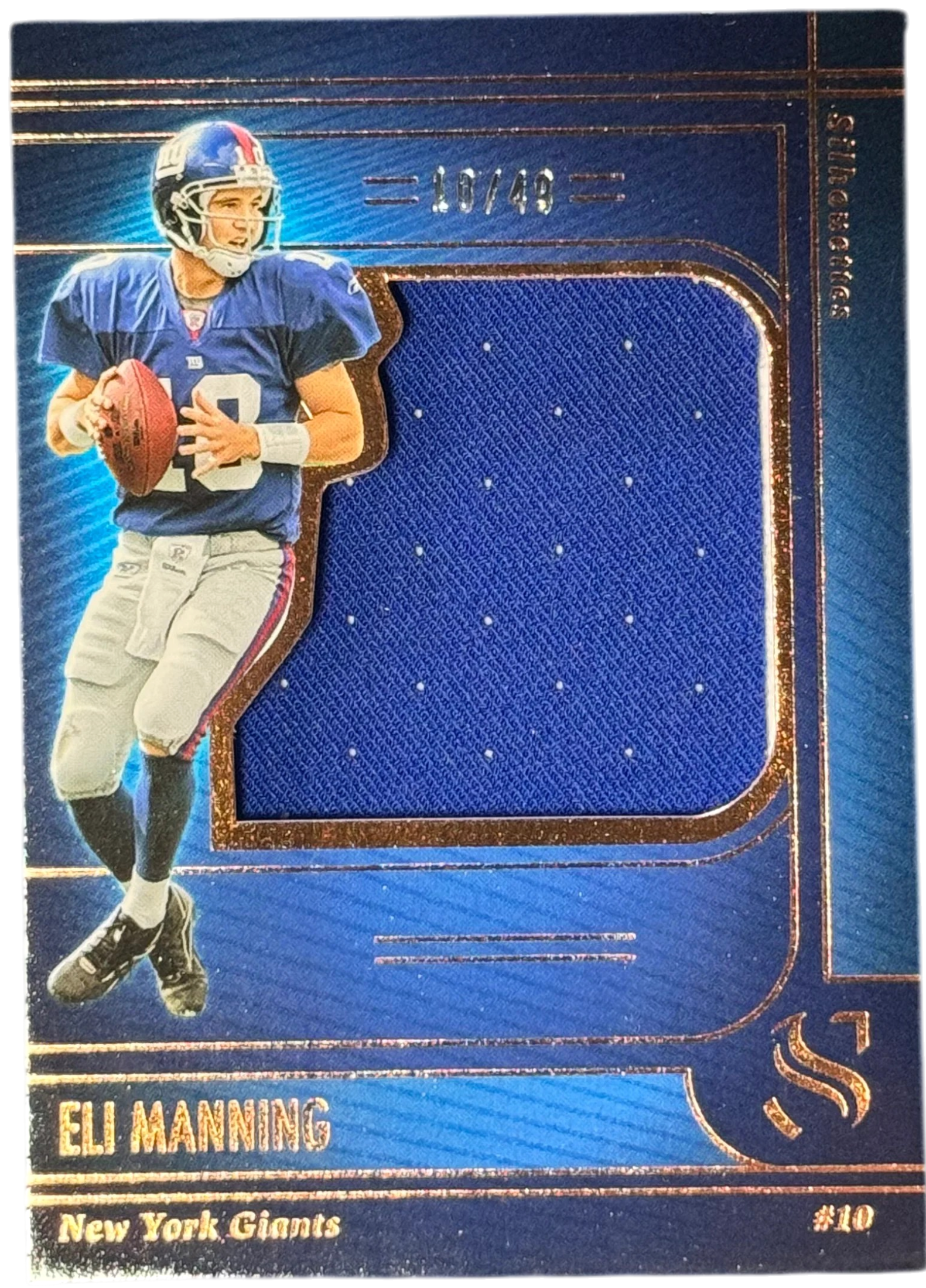 2025 Panini Silhouette Patch Bronze Eli Manning Giants /49 #SS-EMG — normalized