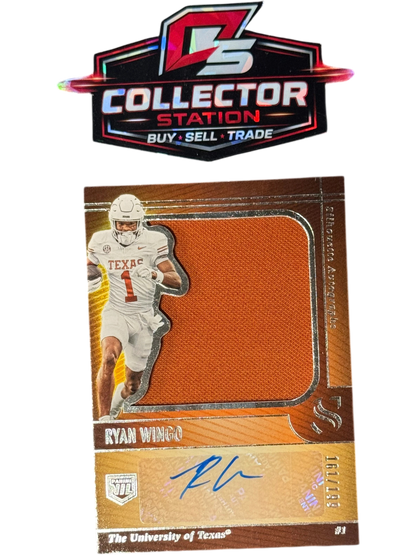 2025 Panini Silhouette Ryan Wingo #SA-RWO Patch Auto /199 Texas Longhorns — normalized
