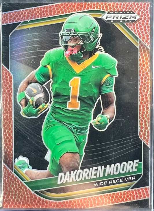 2025 Prizm Black - Prospects Dakorien Moore #169 Football Pigskin Prizm /225 — normalized