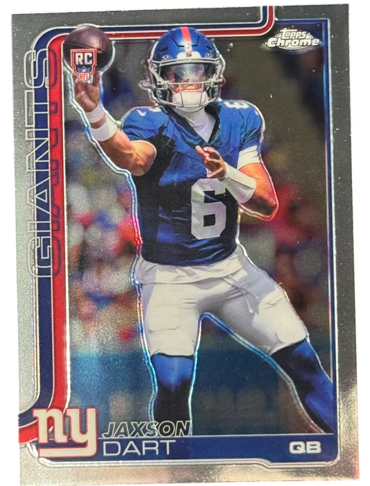 2025 Topps Chrome Football Jaxson Dart Base RC #306 Giants — normalized
