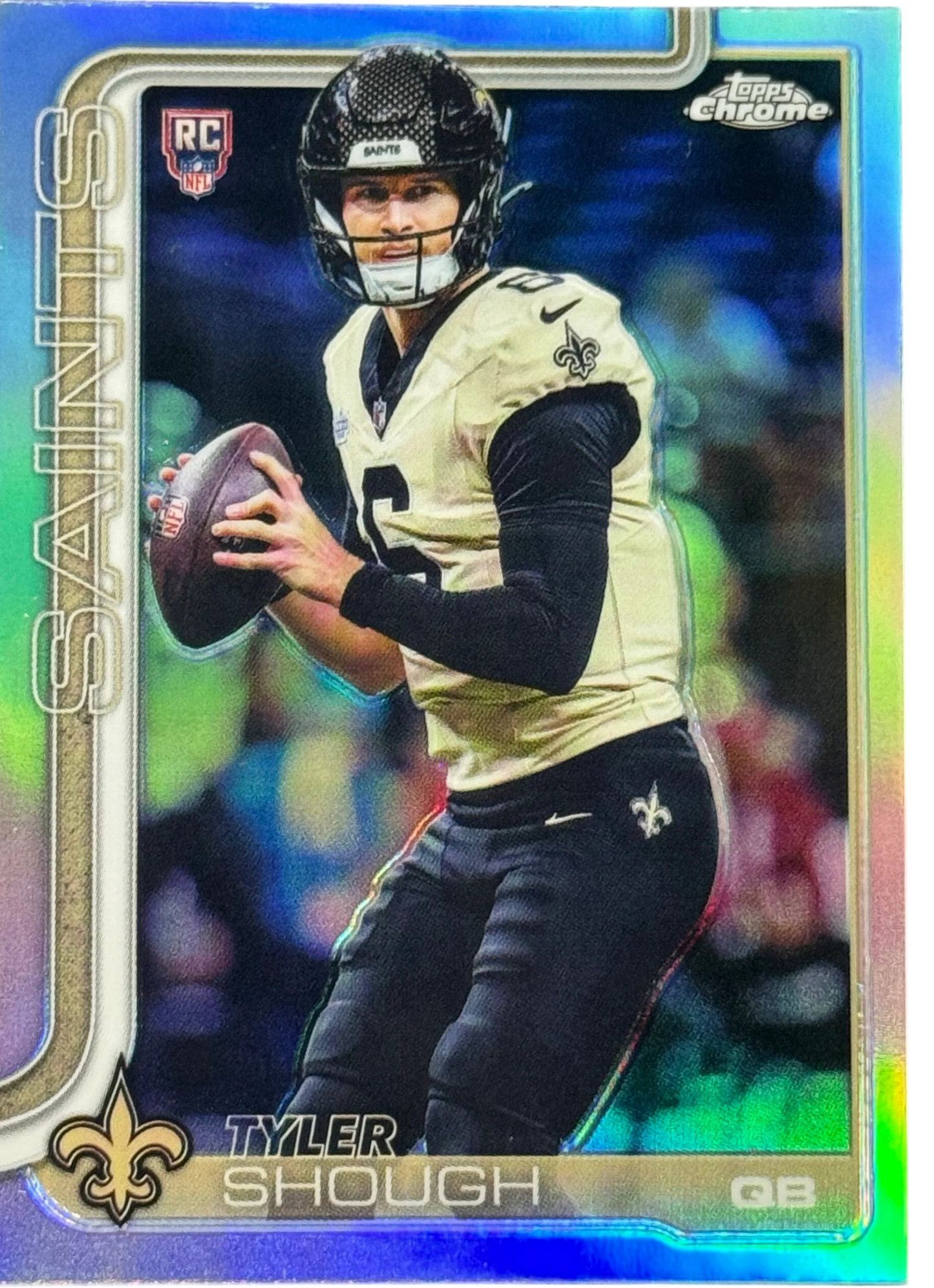 2025 Topps Chrome Football NFL Tyler Shough Refractor #398  RC — normalized