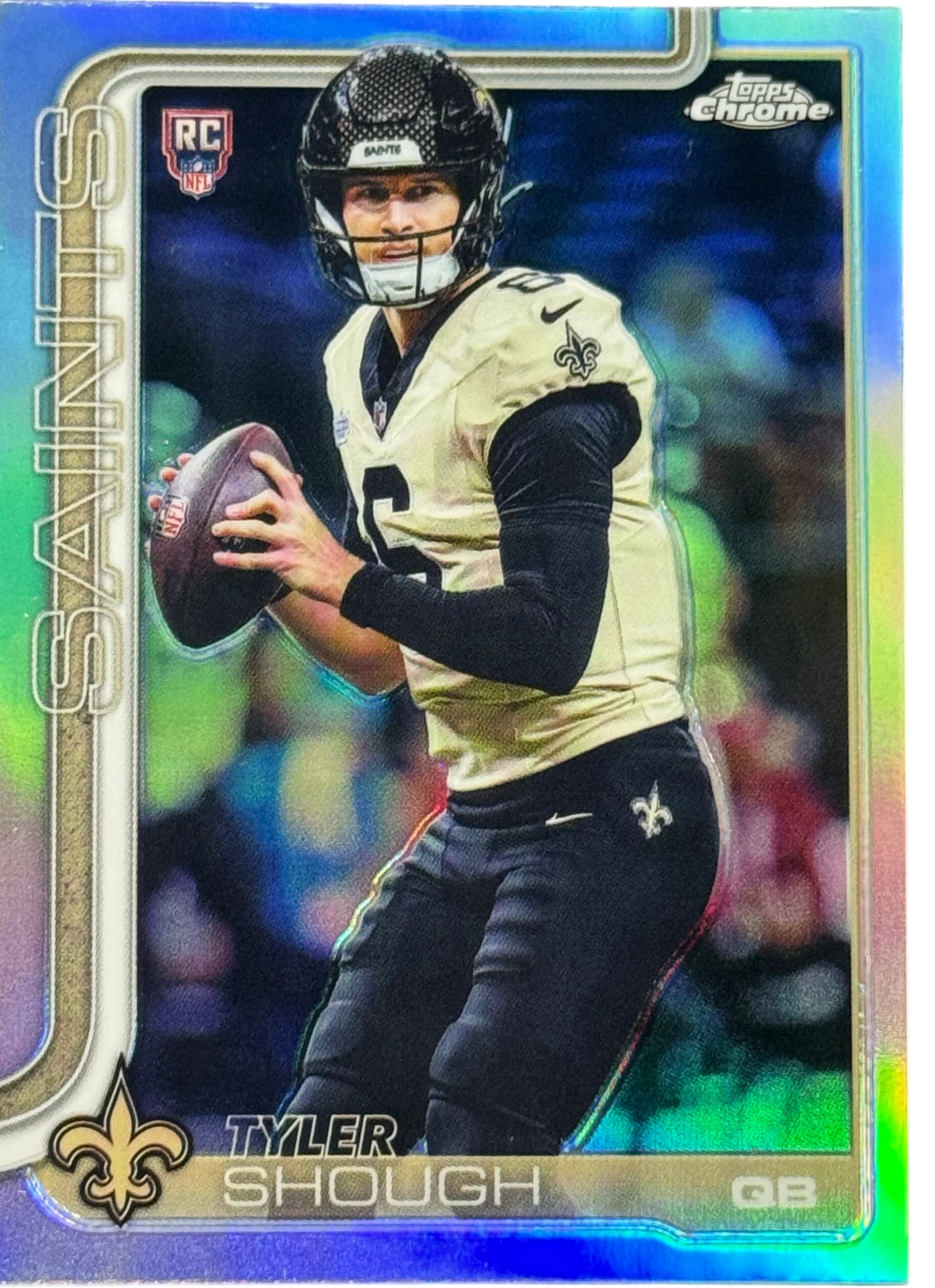 2025 Topps Chrome Football NFL Tyler Shough Refractor #398  RC — normalized