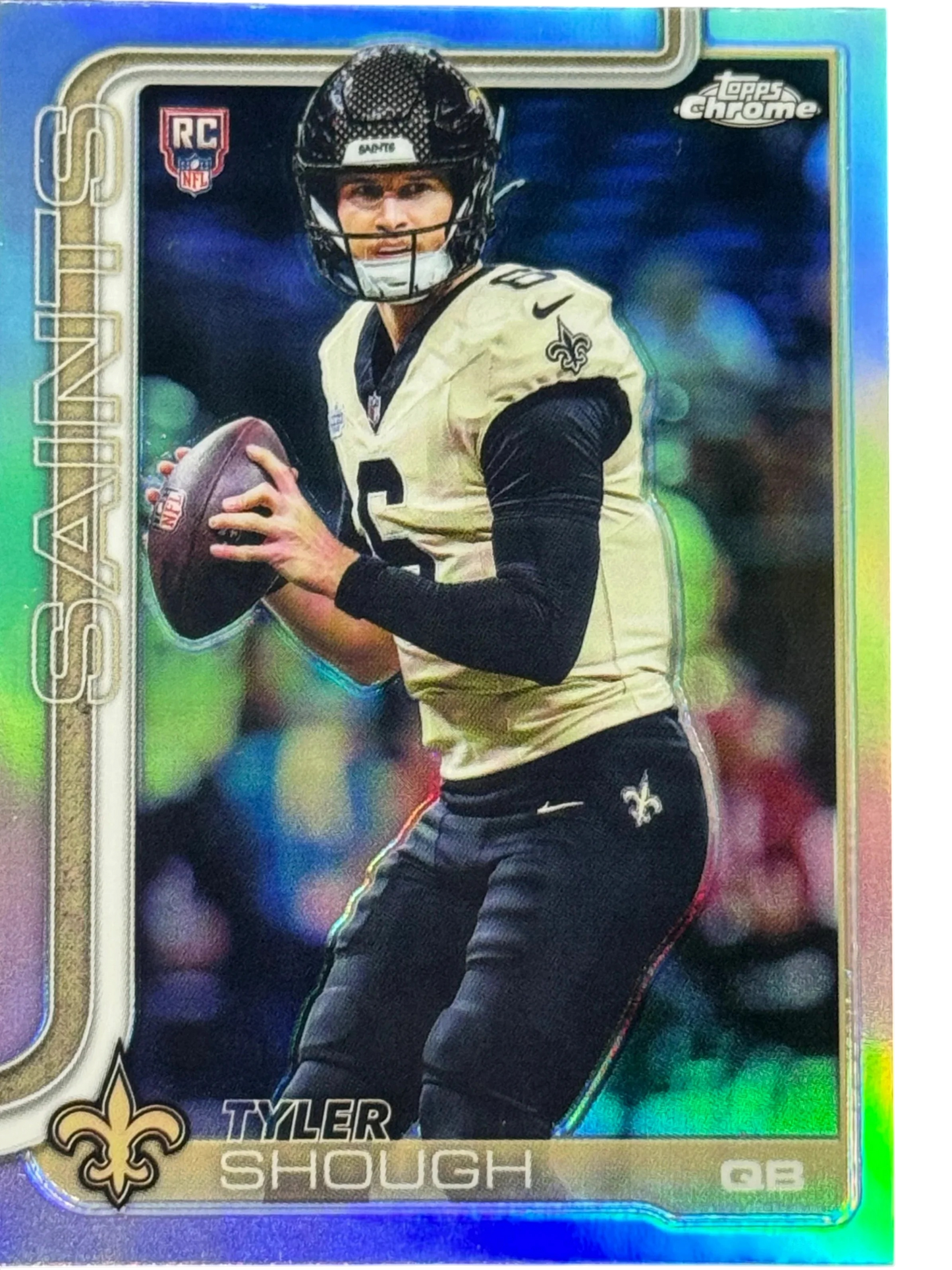 2025 Topps Chrome Football NFL Tyler Shough Refractor #398  RC — normalized