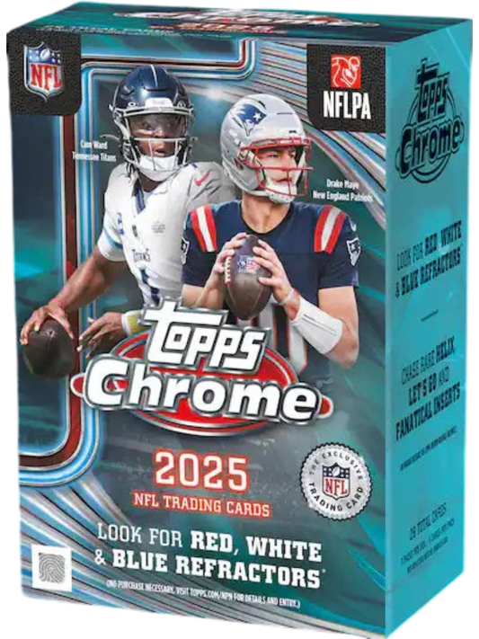2025 Topps Chrome Football Value Blaster Box — normalized