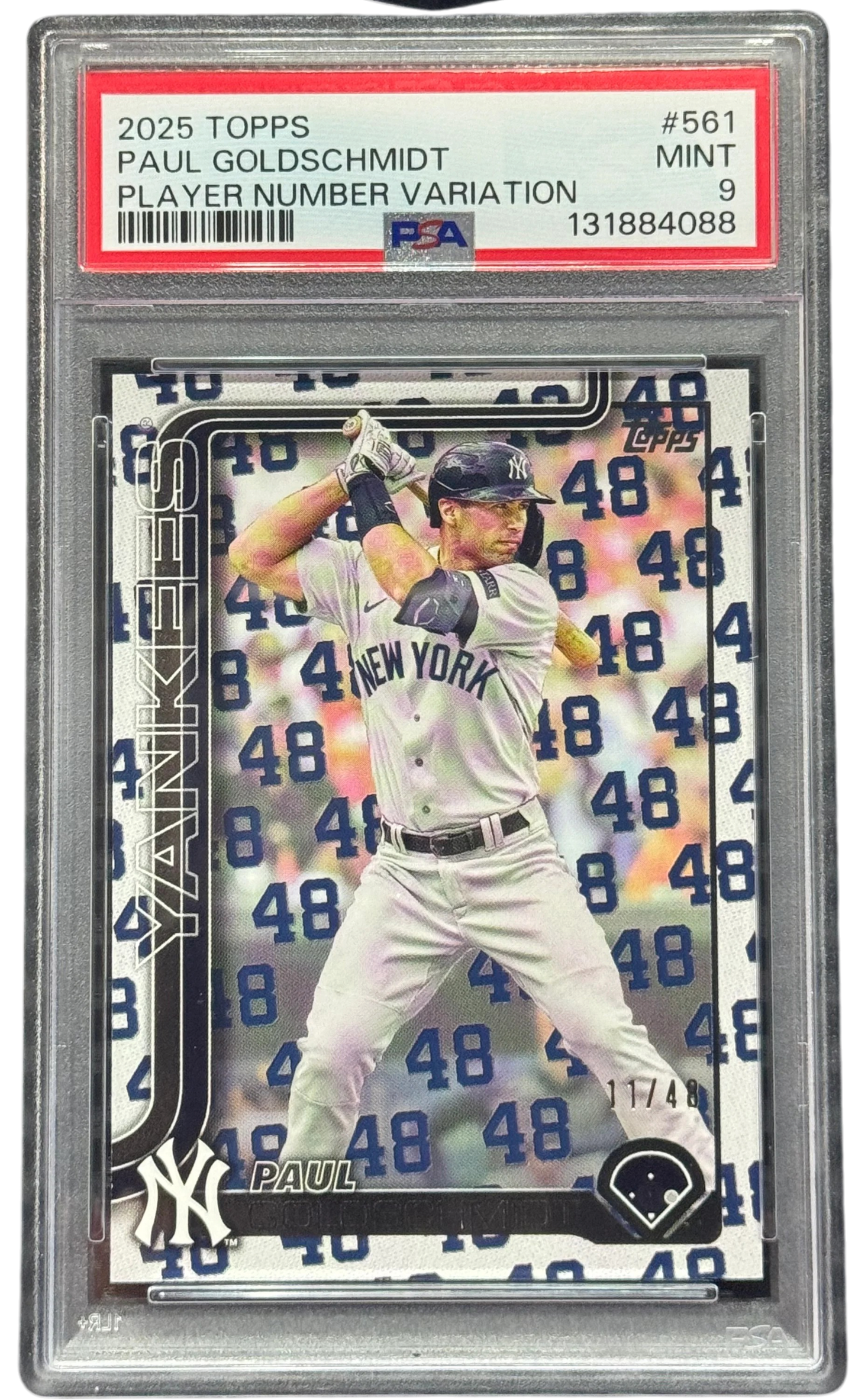 2025 Topps Series 2 Paul Goldschmidt Player Number Variation /48 Yankees #561 — normalized