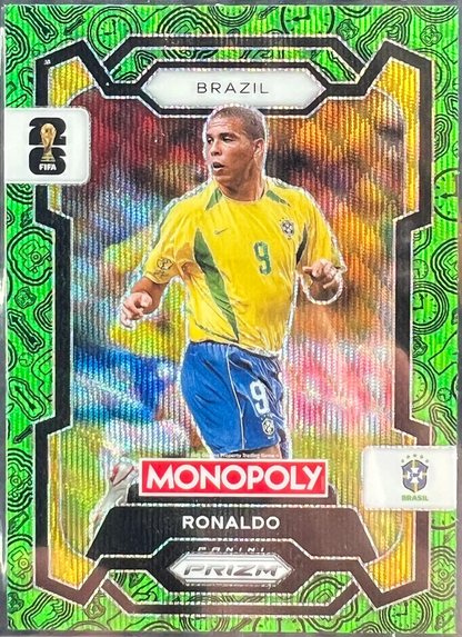 2026 Panini FIFA Monopoly Prizm World Cup Ronaldo #18 Brazil Green Wave — normalized