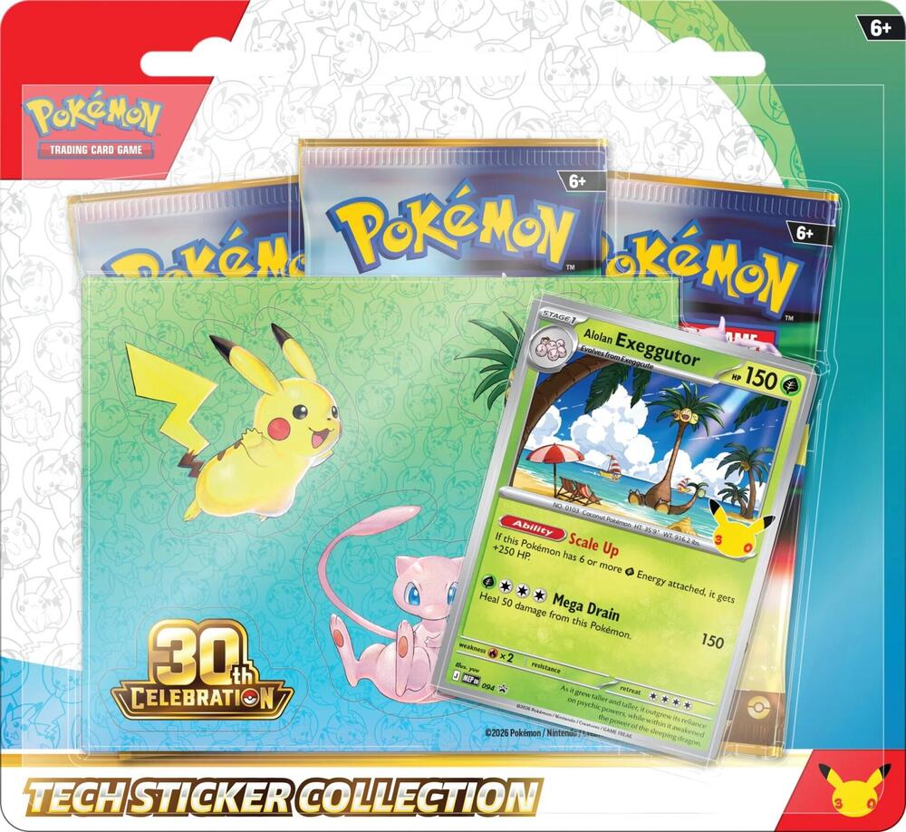 30th Celebration Tech Sticker Collection [Alolan Exeggutor] - ME: 30th Celebration (30C) Pokemon