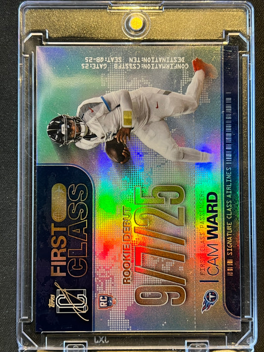 2025 Topps Signature Class Cam Ward First Class RC SSP #FC-1 Titans