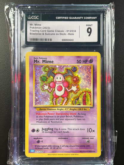 2023 Pokemon Trading Card Game Classic Mr. Mime Holo CGC 9 #013/034