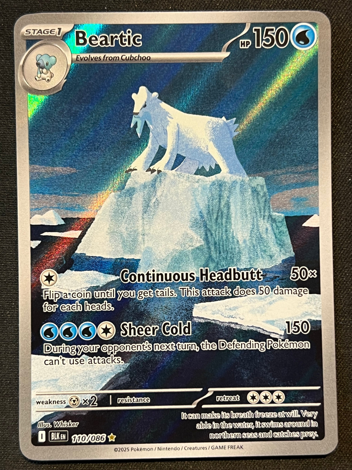Beartic - 110/086 - SV: Black Bolt (BLK) NM Pokemon