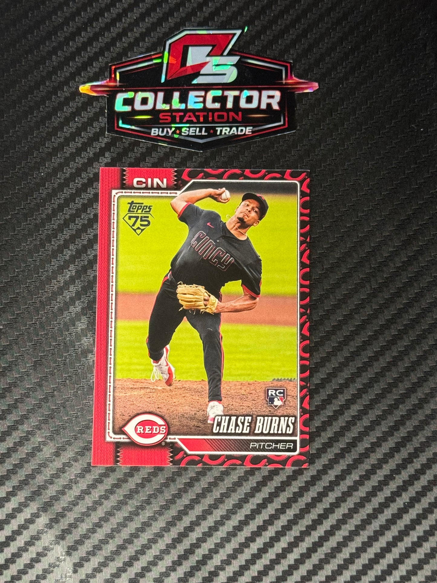 2026 Topps Series 1 Chase Burns Team Logo Border #312 RC