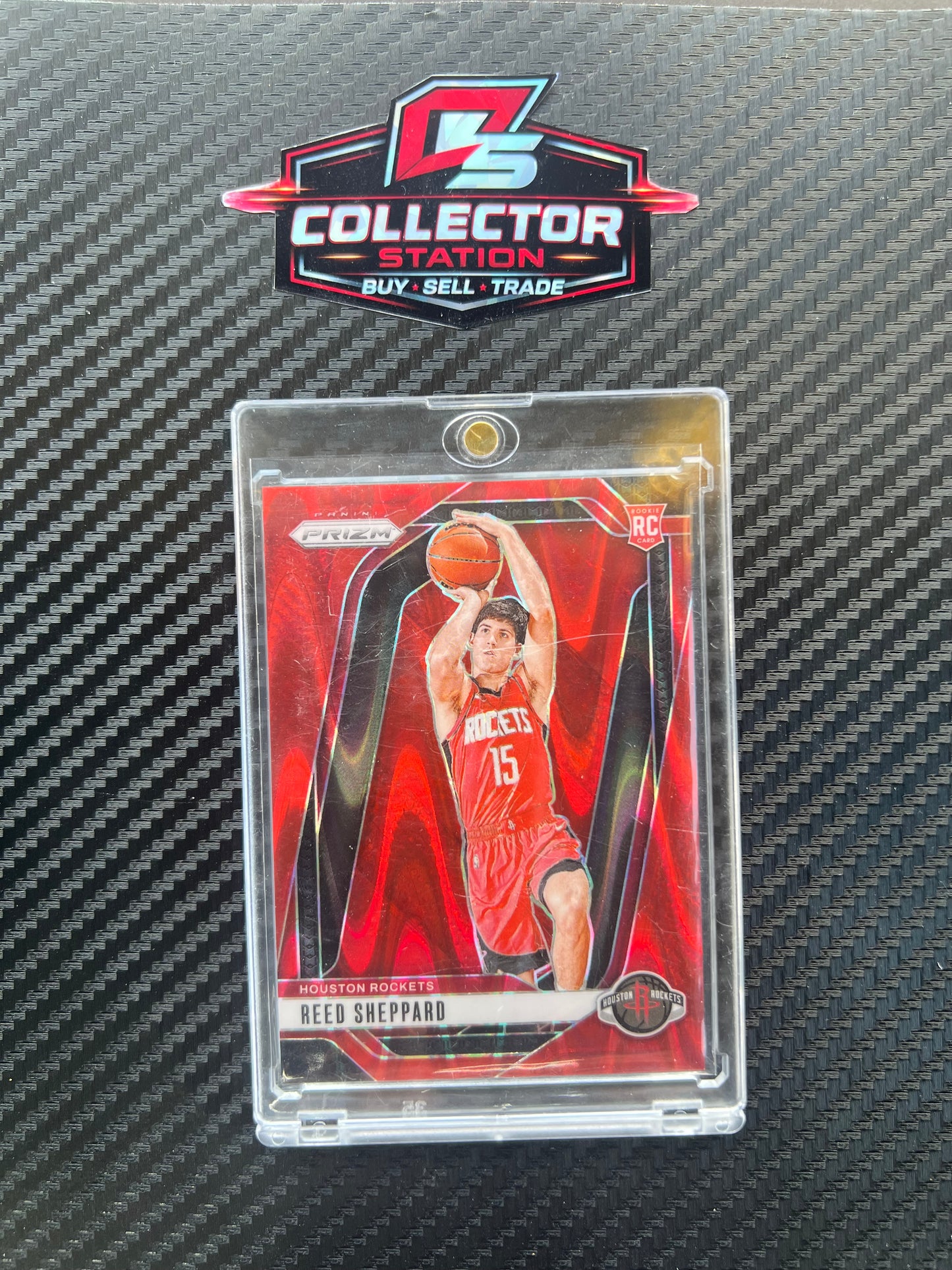 2024-25 Panini Prizm - Reed Sheppard #268 Red Seismic Prizm /299 (RC)