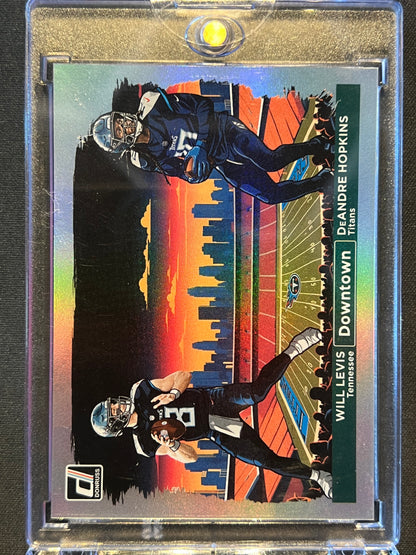 2024 Donruss #6 DeAndre Hopkins / Will Levis Horizontal Downtown!