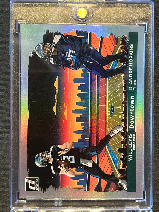 2024 Donruss #6 DeAndre Hopkins / Will Levis Horizontal Downtown!